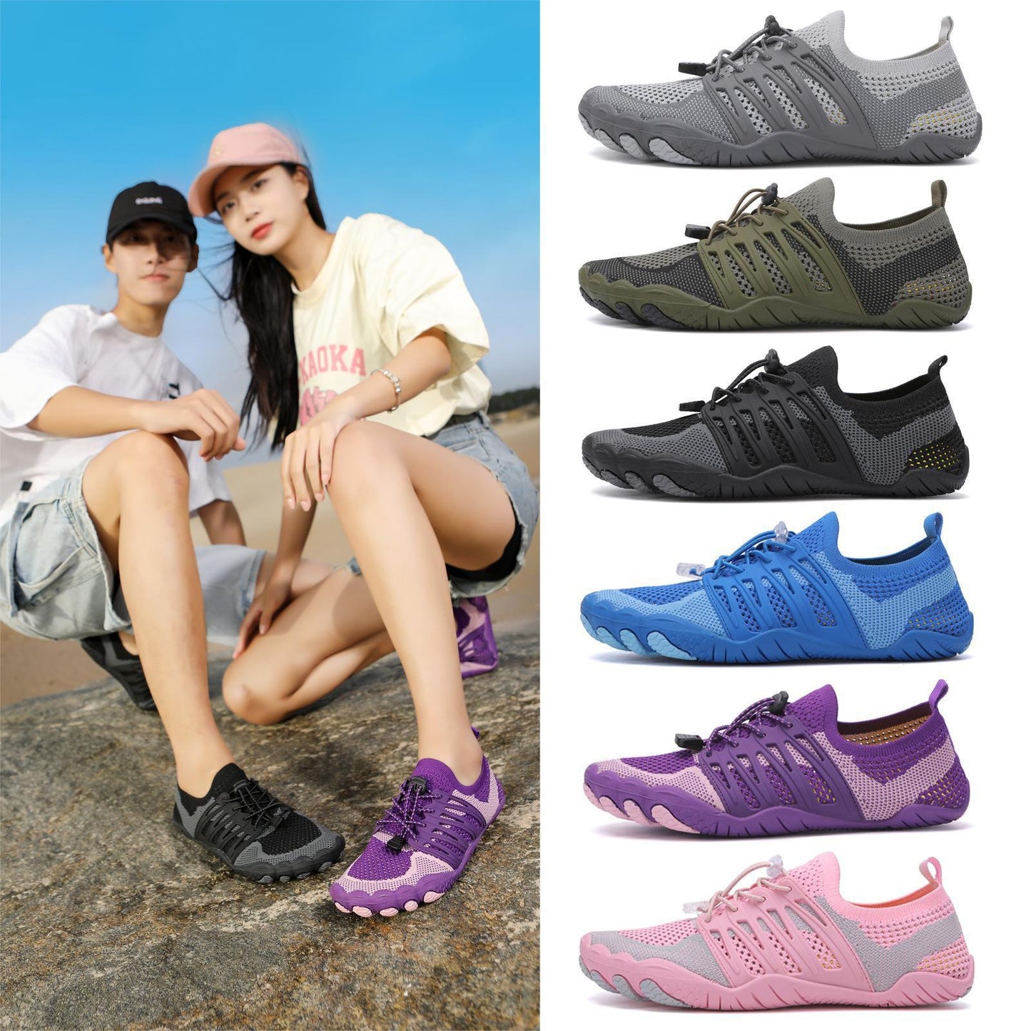 Outdoor Wading Non-slip Beach Shoes Barefoot Diving Swimming Cycling Fitness FiveFingers